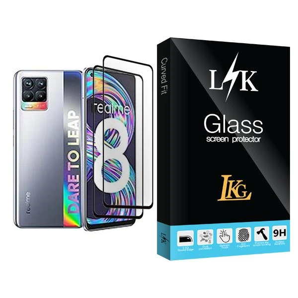 محافظ صفحه نمایش ال کا جی مدل LK Glass MIX002 مناسب برای گوشی موبایل ریلمی 8 بسته دو عددی