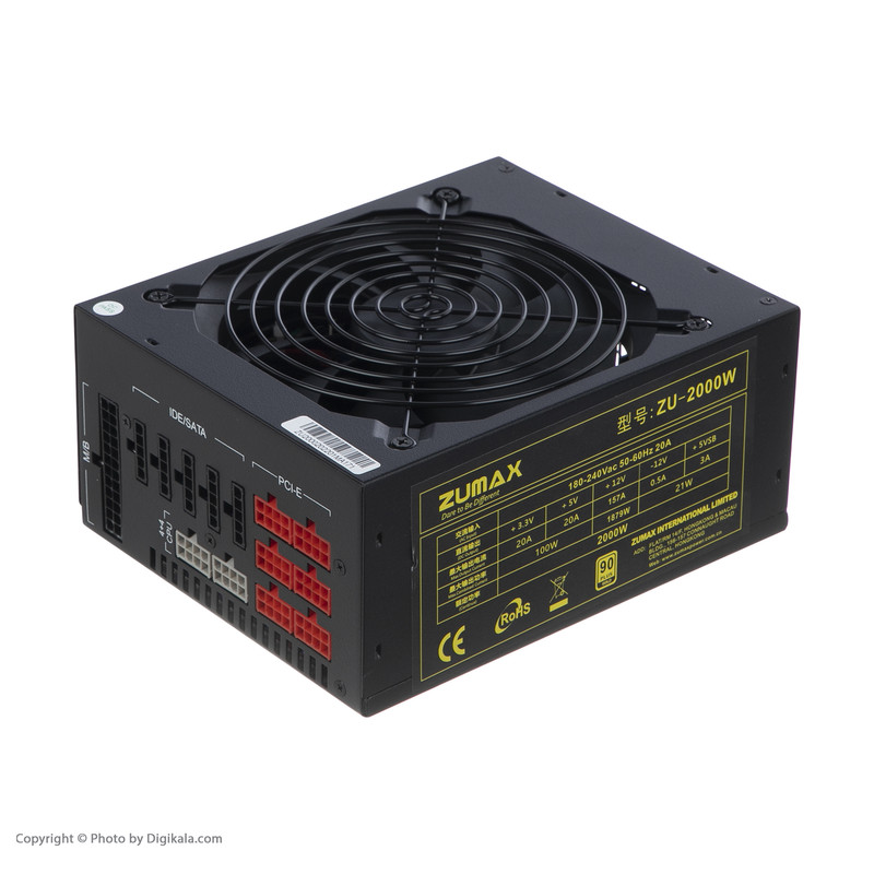 منبع تغذیه کامپیوتر زومکس مدل ZU-2000W 1
