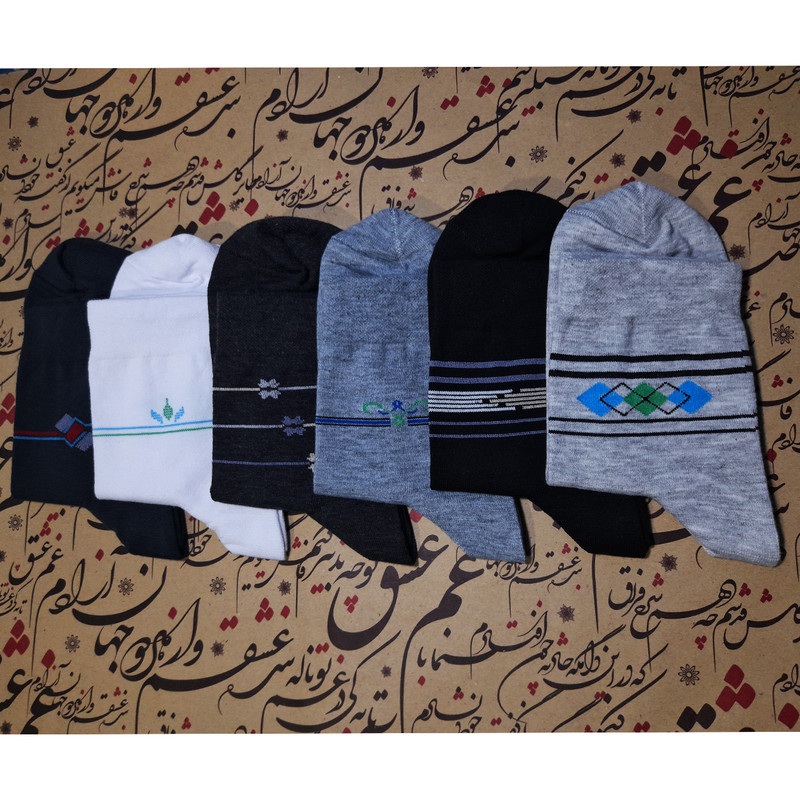 جوراب نیم ساق مردانه لنتر کد 4905 مجموعه 6 عددی
