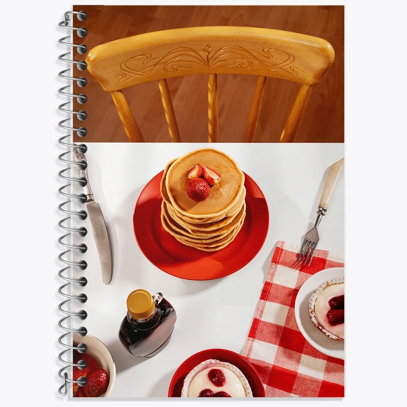 دفتر زبان 50 برگ خندالو مدل سه خط طرح پنکیک کد F2338