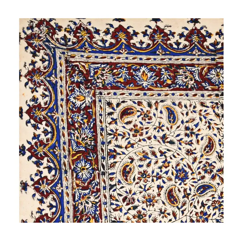 رومیزی قلمکار صدر مدل درهم بادامی کد 200