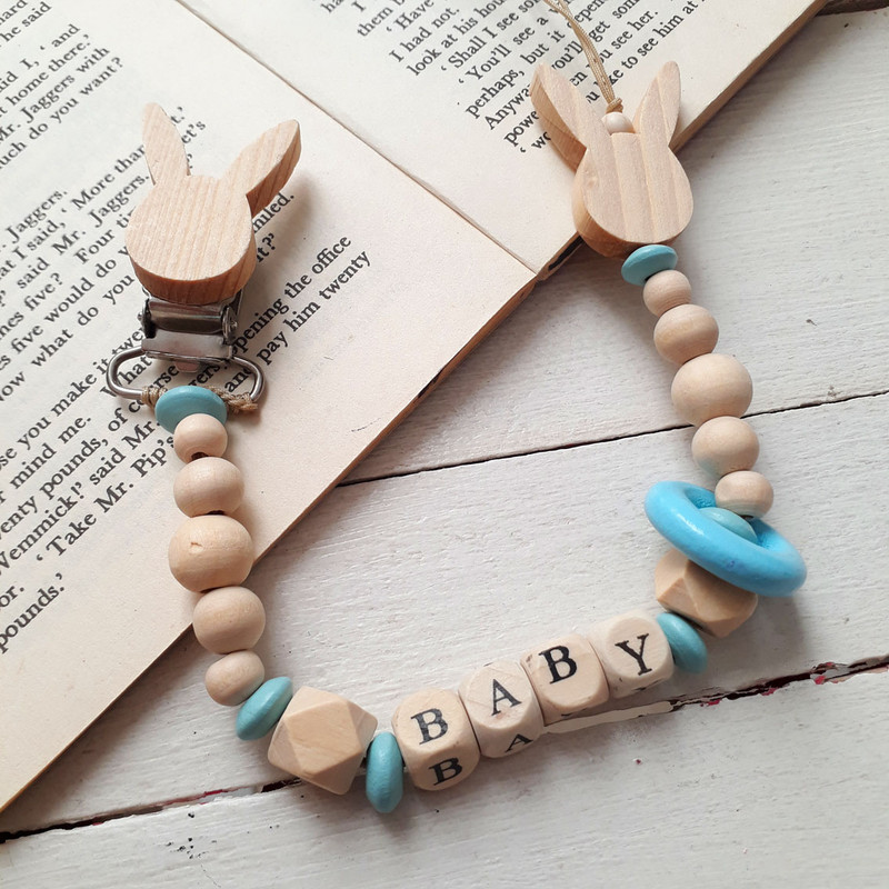 زنجیر پستانک مدل Woody Toy طرح خرگوش زنجیر پستانک مدل Woody Toy طرح خرگوش