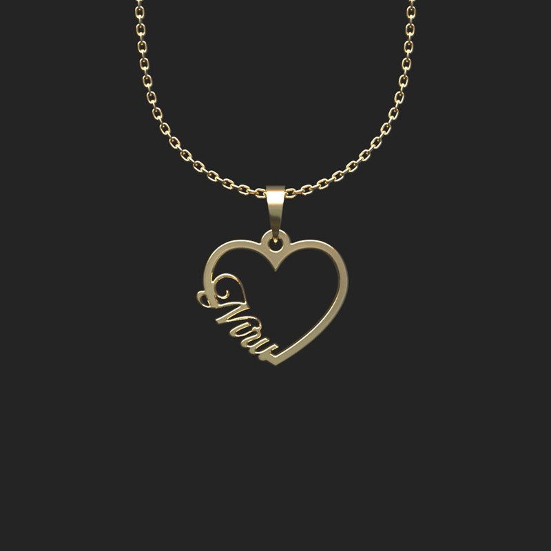 گردنبند طلا 18 عیار زنانه مدوپد مدل اسم نیرو niru کد HE2-1-1202