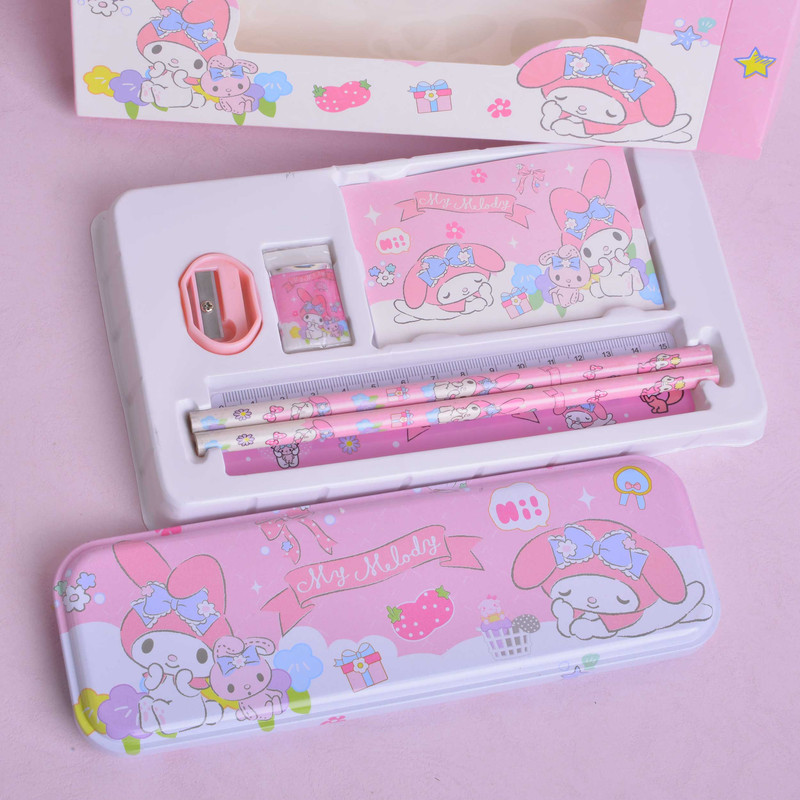 بسته لوازم تحریر مدل ملودی طرح سانریو مجموعه 7 عددی