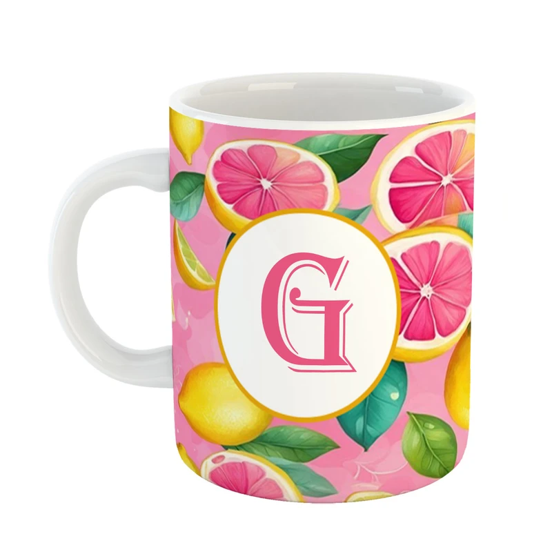 ماگ پادآفرین مدل میوه طرح حرف G کد 41