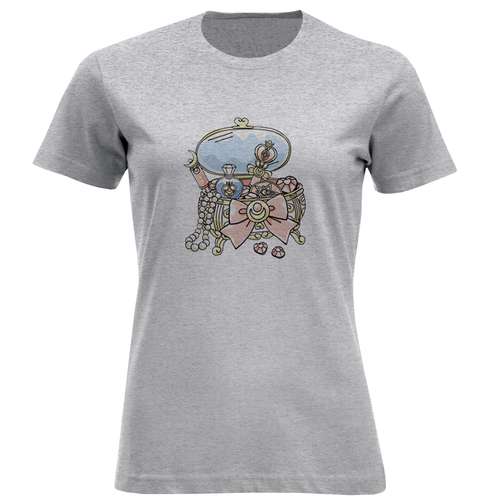 تی شرت آستین کوتاه زنانه مدل جعبه جواهرات D224