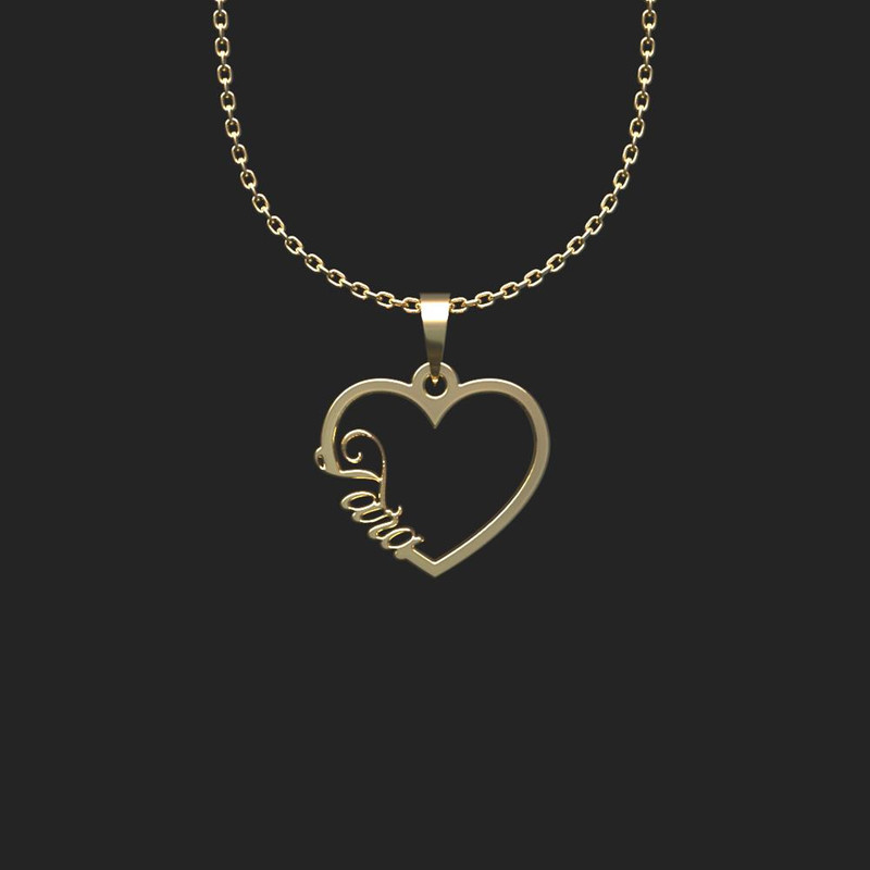 گردنبند طلا 18 عیار زنانه مدوپد مدل اسم تارا tara کد HF2-1-1058