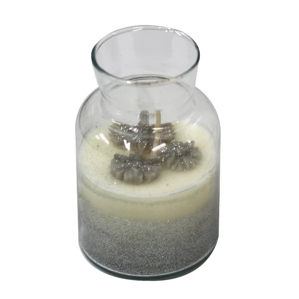 شمع دست ساز مدل تنگ شیشه ای A18