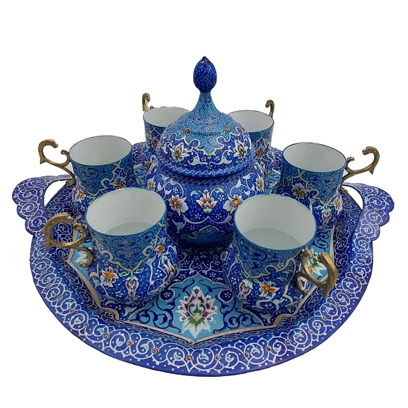 ست 8 تکه چای خوری میناکاری کد A1001