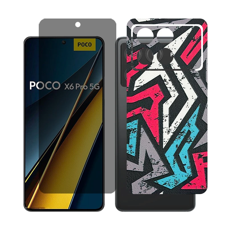 محافظ صفحه نمایش حریم شخصی گلس مدل Together مناسب برای گوشی موبایل شیائومی Poco X6 Pro به همراه برچسب پوششی