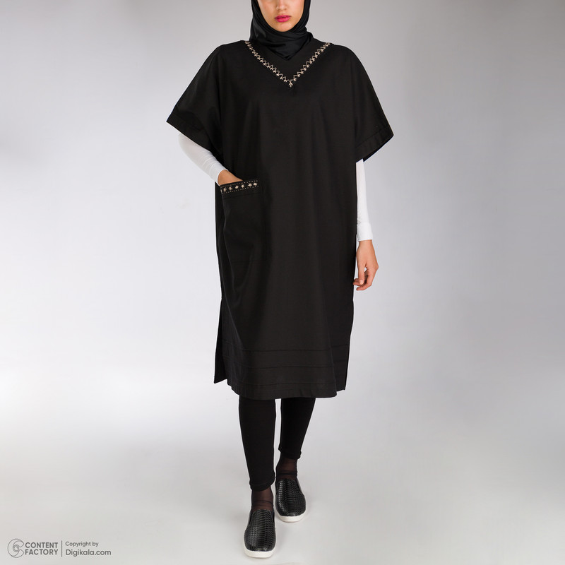 پیراهن زنانه دیجی استایل اسنشیال مدل cbK-16 رنگ مشکی
