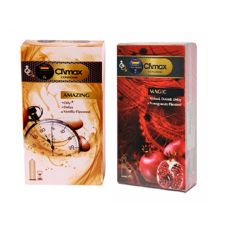 کاندوم کلایمکس مدل AMAZING بسته 12 عددی به همراه کاندوم کلایمکس مدل Magic  بسته 12 عددی