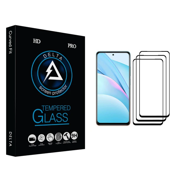 محافظ صفحه نمایش دلتا مدل Fit مناسب برای گوشی موبایل شیائومی Mi 10T Lite 5G بسته سه عددی