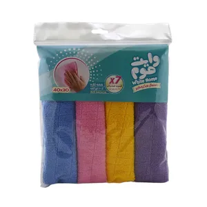 دستمال نظافت خانه و آشپزخانه میکروفایبر مدل 4030D بسته 4 عددی