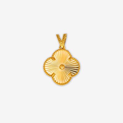 آویز گردنبند طلا 18 عیار زنانه طلای صداقت طرح ونکلیف کد PE-VC1