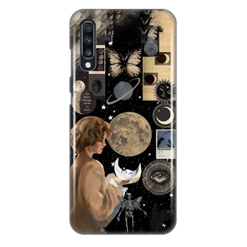 کاور طرح دختر و ماه کد DIMO-059 مناسب برای گوشی موبایل سامسونگ Galaxy A70
