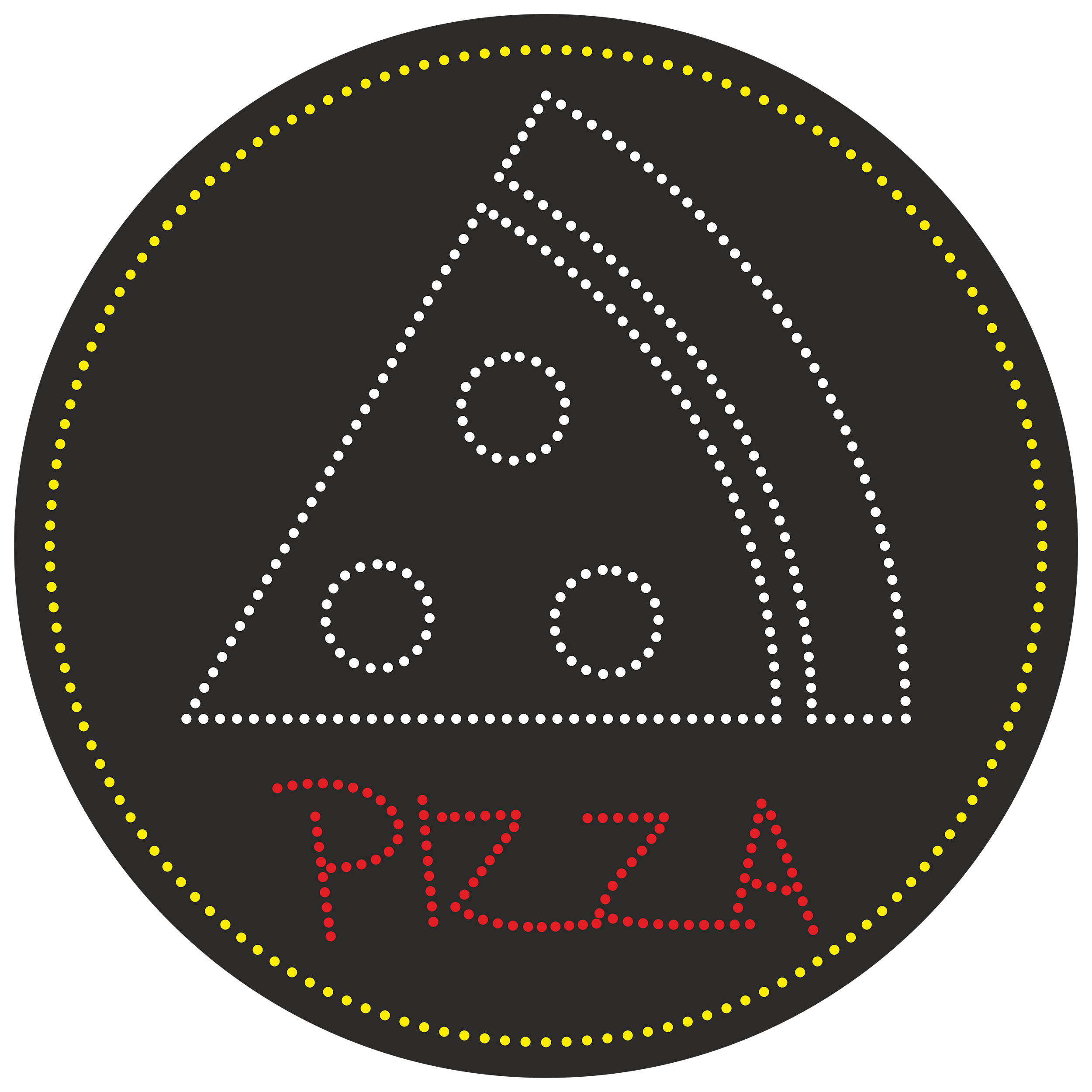 تابلو ال ای دی آیاز طرح پیتزا کد 507