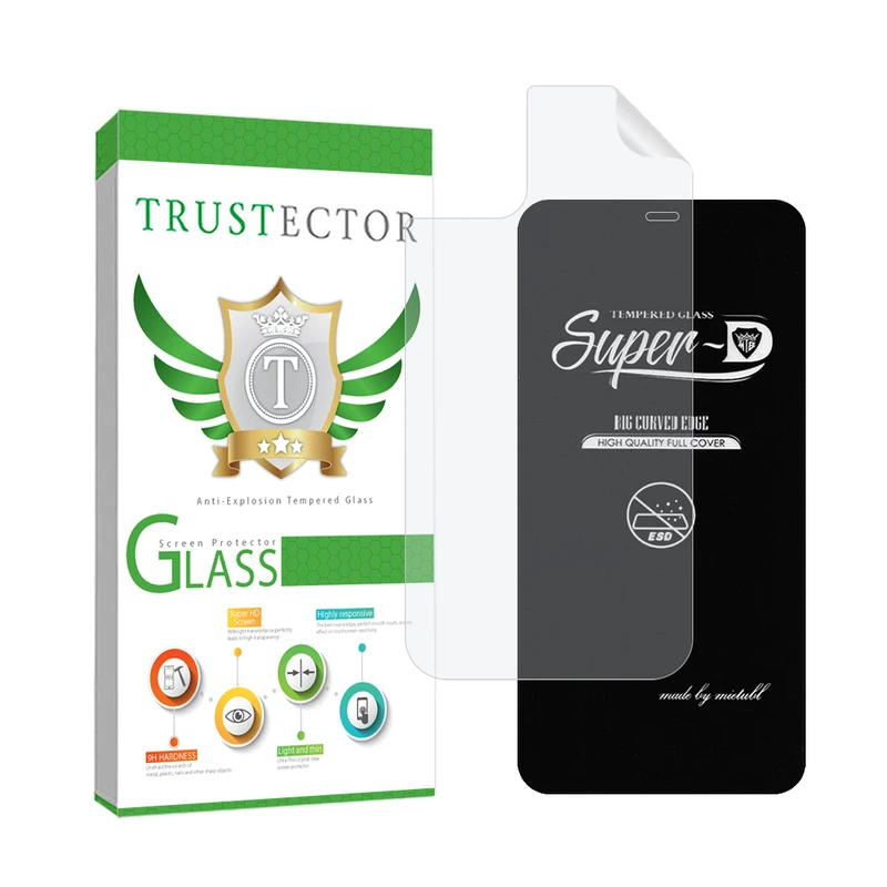 محافظ صفحه نمایش تراستکتور مدل SUPNABKTR مناسب برای گوشی موبایل اپل iPhone 11 به همراه محافظ پشت گوشی