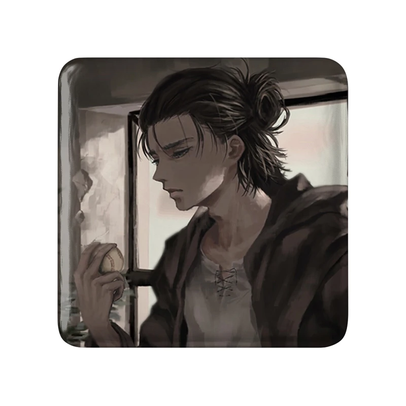 مگنت خندالو طرح ارن انیمه اتک آن تایتان Attack on Titan مدل مربعی کد 18571