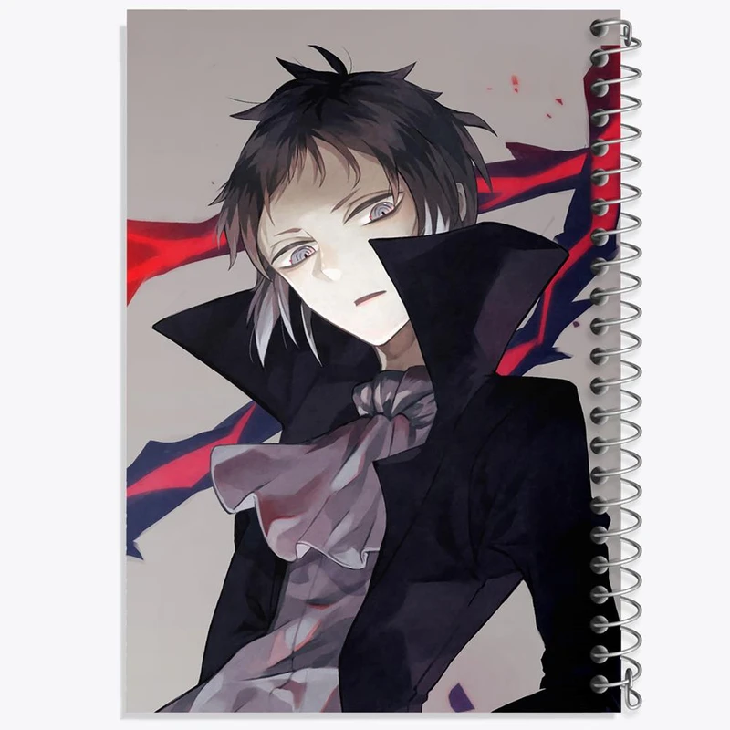 دفتر شطرنجی 50 برگ خندالو طرح آکوتاگوا انیمه سگ های ولگرد بانگو کد 15642