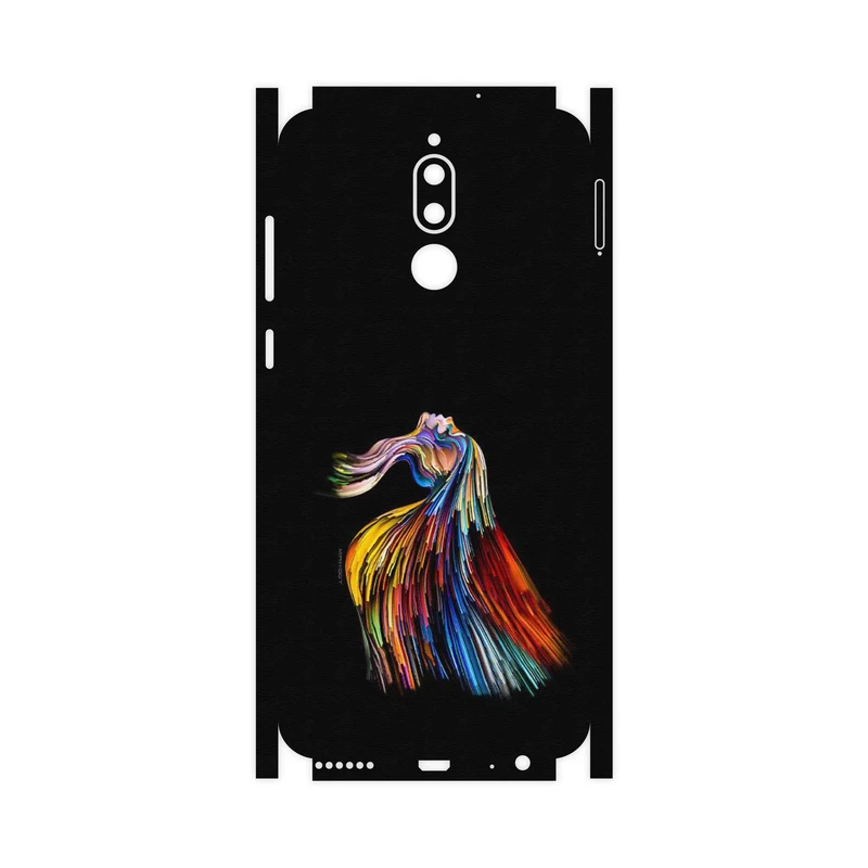 برچسب پوششی ماهوت مدل Rainbow Hair Digital Art-FullSkin مناسب برای گوشی موبایل هوآوی Mate 10 Lite