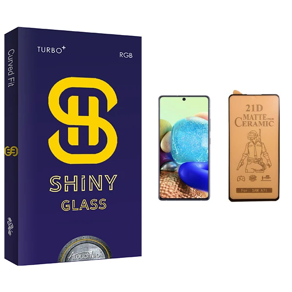 محافظ صفحه نمایش سرامیکی آتوچبو مدل Shiny Glass مناسب برای گوشی موبایل سامسونگ Galaxy A71