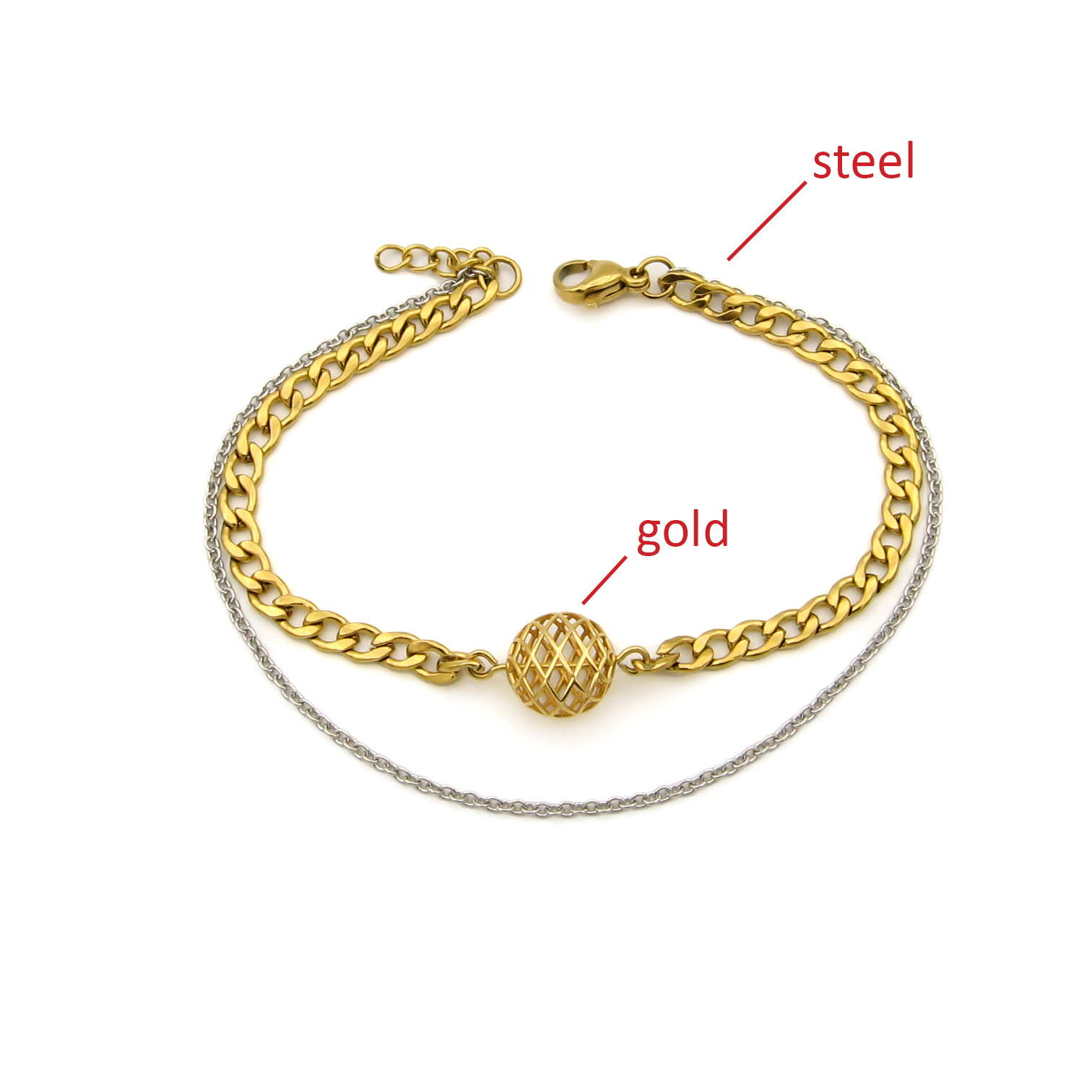 دستبند طلا 18 عیار زنانه مانچو مدل bfg230 -  - 4