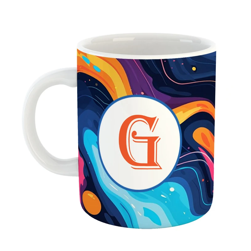 ماگ پادآفرین مدل فانتزی طرح حرف G کد 28