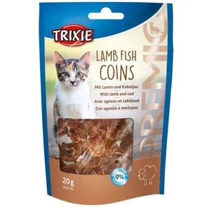 تشویقی گربه تریکسی مدل Lamb Fish Coins کد 42745 وزن 20 گرم