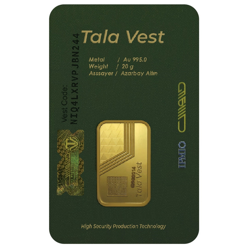 شمش طلا 24 عیار طلاوست مدل 20g - 2