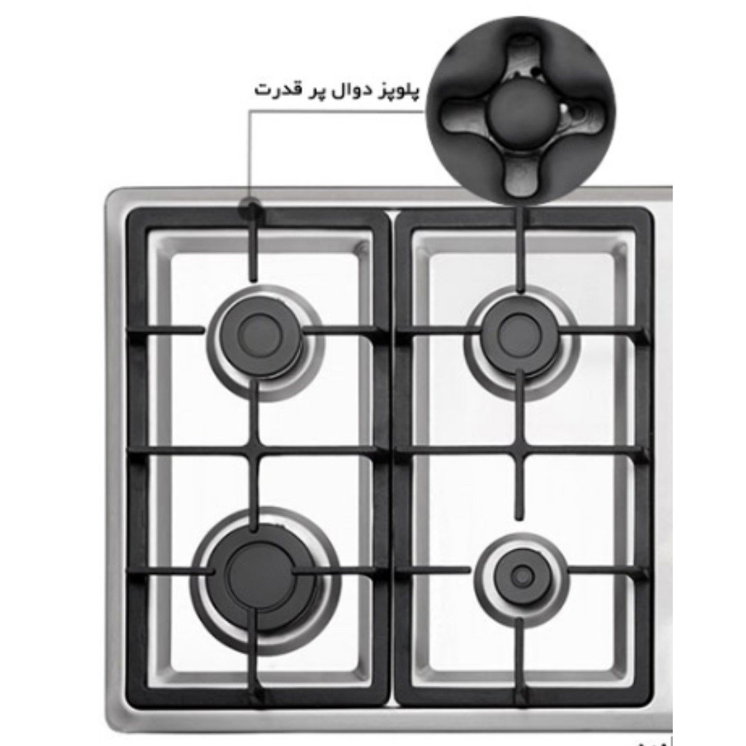 اجاق گاز صفحه ای پرنیان استیل مدل PB-5102