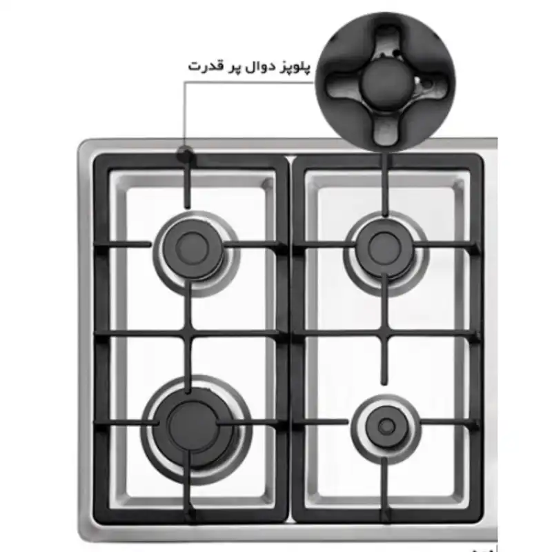 اجاق گاز صفحه ای پرنیان استیل مدل PB-5102