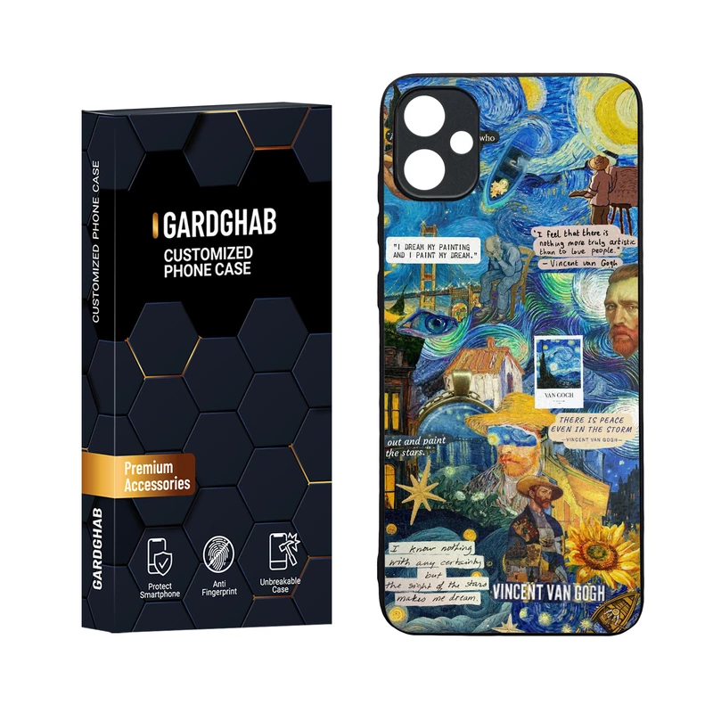 کاور گارد قاب مدل دورژله ای پشت گلس هنری مناسب برای گوشی موبایل سامسونگ Galaxy A05