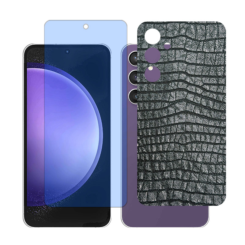 محافظ صفحه نمایش بلوکات گلس مدل Together مناسب برای گوشی موبایل سامسونگ Galaxy S23 FE به همراه برچسب پوششی پشت گوشی 