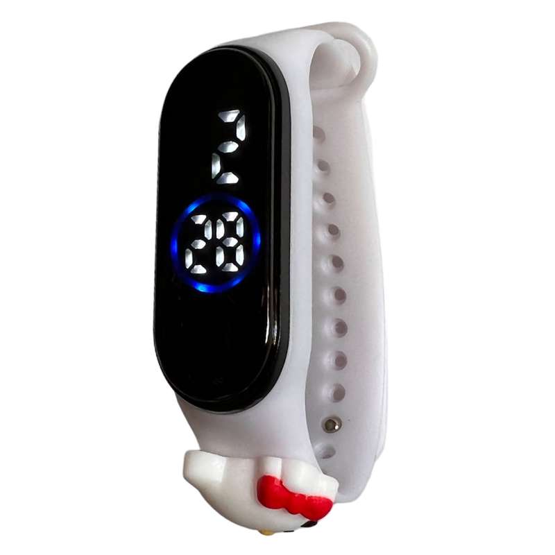 ساعت مچی دیجیتال بچگانه مدل ضدآب طرح کیتی کد KITTY WI TH 44