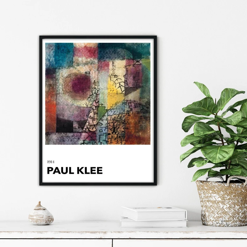 تابلو آتریسا طرح نقاشی کلاسیک مدرن مدل ATFHB45 فریم مشکی 