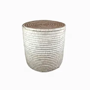 سطل برنج حصیری مدل استوانه‌ای کد 5