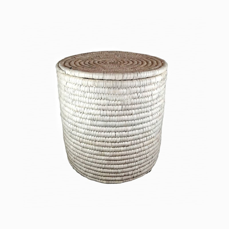 سطل برنج حصیری مدل استوانه‌ای کد 5