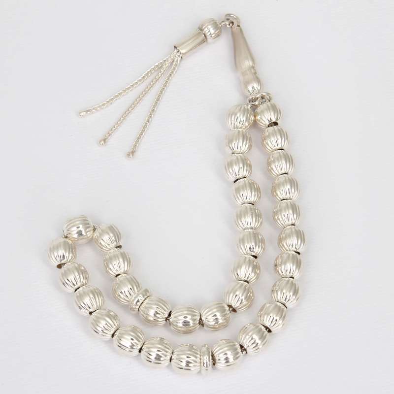 تسبیح  نقره بازرگانی میلادی کد T_375