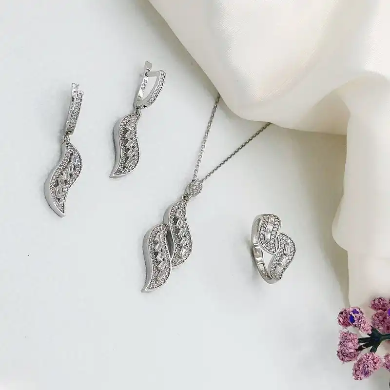 نیم ست نقره زنانه مدل MRJ4961