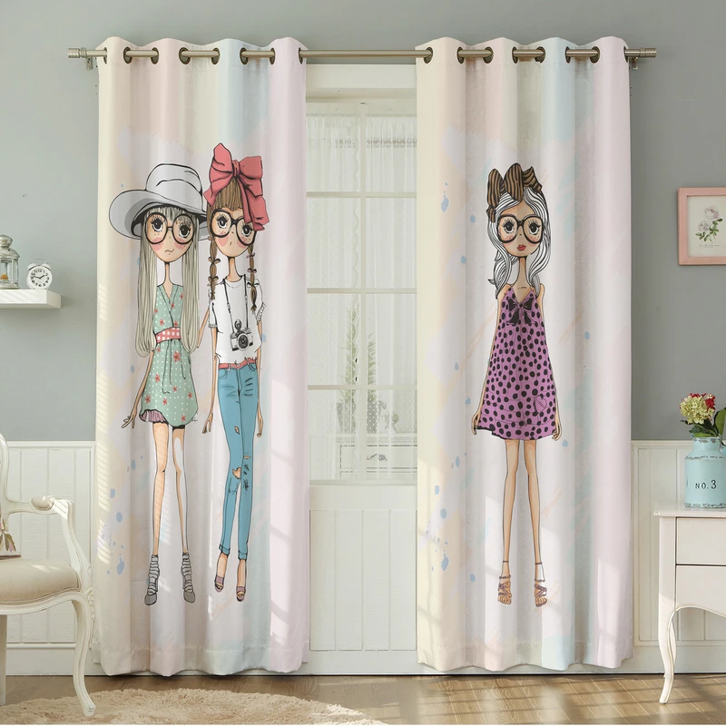 پرده نیروانا طرح کودک مدل هازان کد 8558 سایز 140×280 سانتی متر