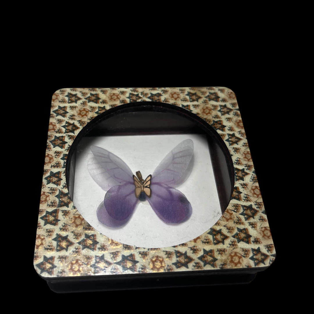 آویز گردنبند طلا 18 عیار زنانه وی وی گلد گالری مدل پروانه