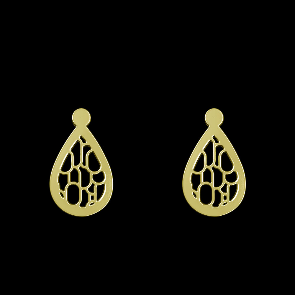 گوشواره طلا 18 عیار زنانه مدوپد مدل اشک کد GA1-11272