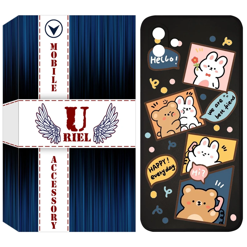 کاور یوریل مدل KSH کد 19 طرح خرگوش و خرس مناسب برای گوشی موبایل سامسونگ Galaxy A05