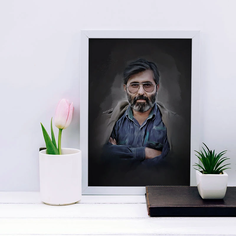 تابلو یاسین دکوراتیو مدل شهید آوینی کد SH129