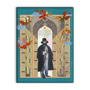 کاشی اطلس آبی طرح میرزا کوچک خان جنگلی  مدل T5331