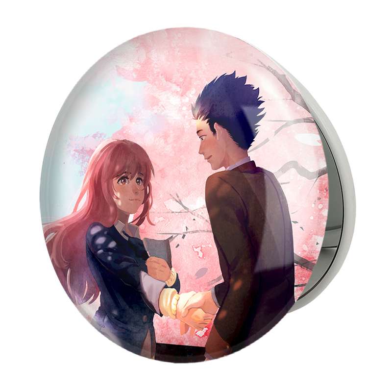 آینه جیبی خندالو طرح شوکو نیشیمیا و شویا ایشیدا انیمه سایلنت ویس A Silent Voice مدل تاشو کد 15823