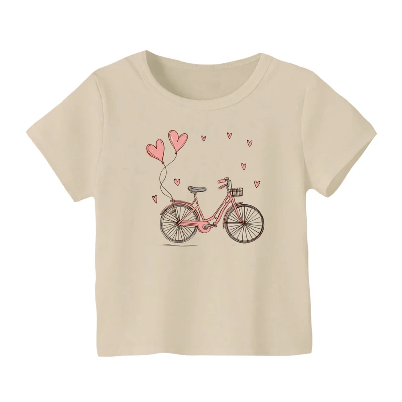 تی شرت آستین کوتاه بچگانه مدل دوچرخه کد ۲