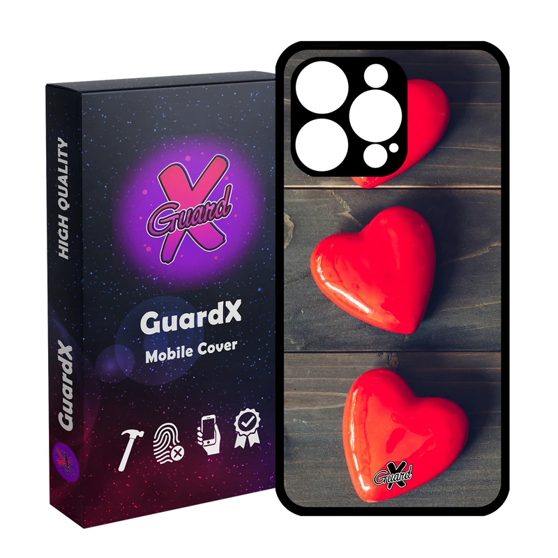کاور گارد ایکس طرح Love مدل قاب Glass10181 مناسب برای گوشی موبایل اپل iPhone 15 Pro Max
