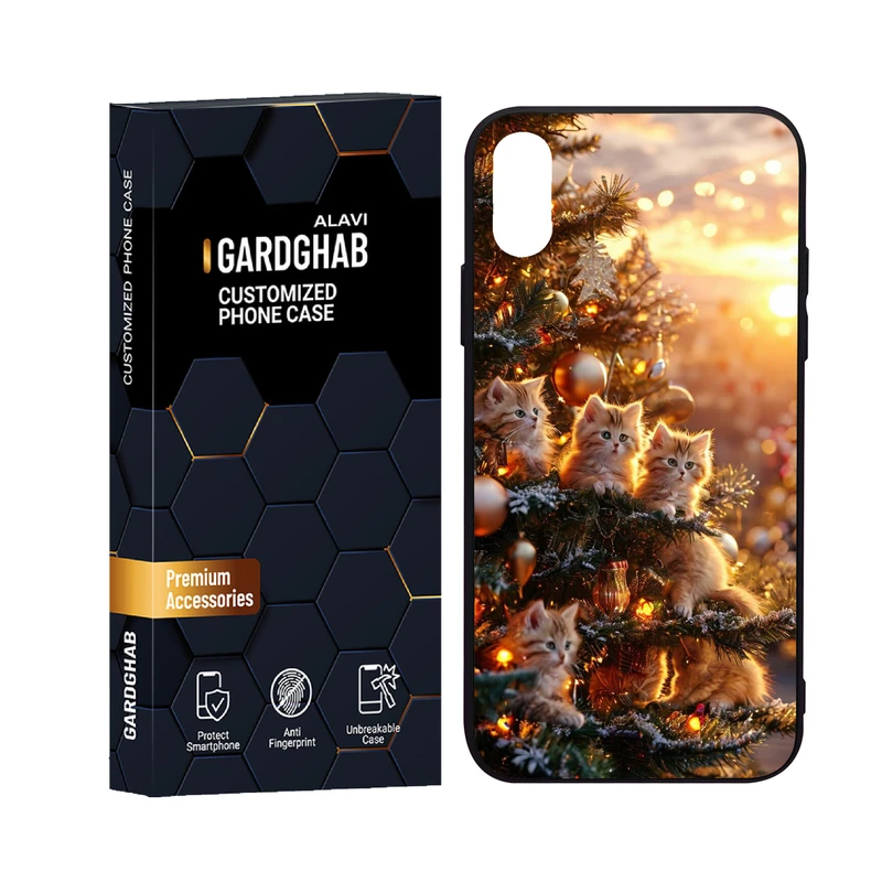 کاور گارد قاب علوی مدل دورژله پشت گلس هنری  مناسب برای گوشی موبایل اپل iPhone X / XS